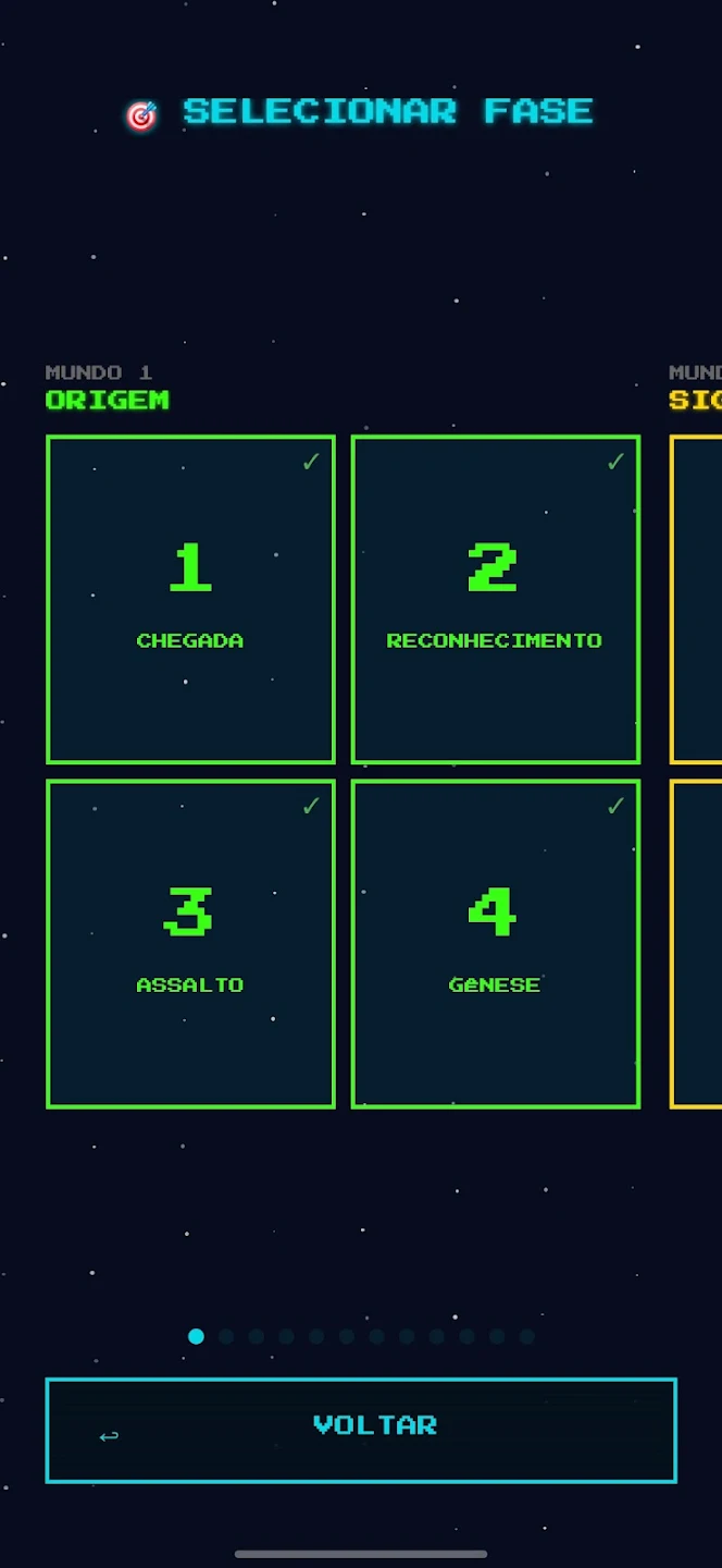 Sharp Nest stage selection screen